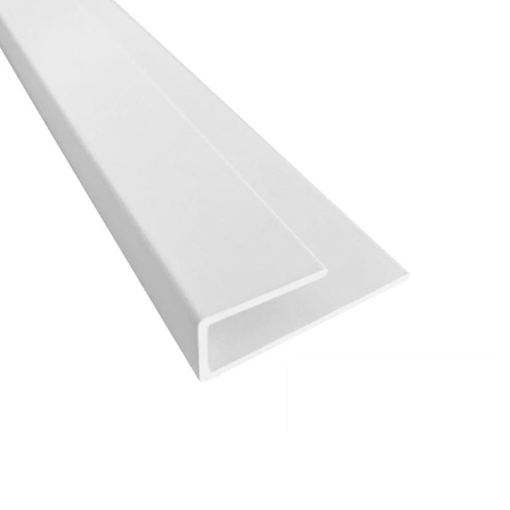 Perfil borde de PVC Squadra blanco brillante
